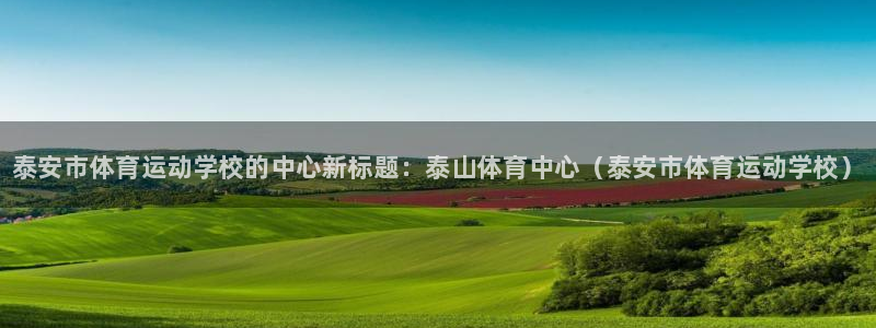 3377体育官方正版app官网：泰安市体育运动学校的中心新标
